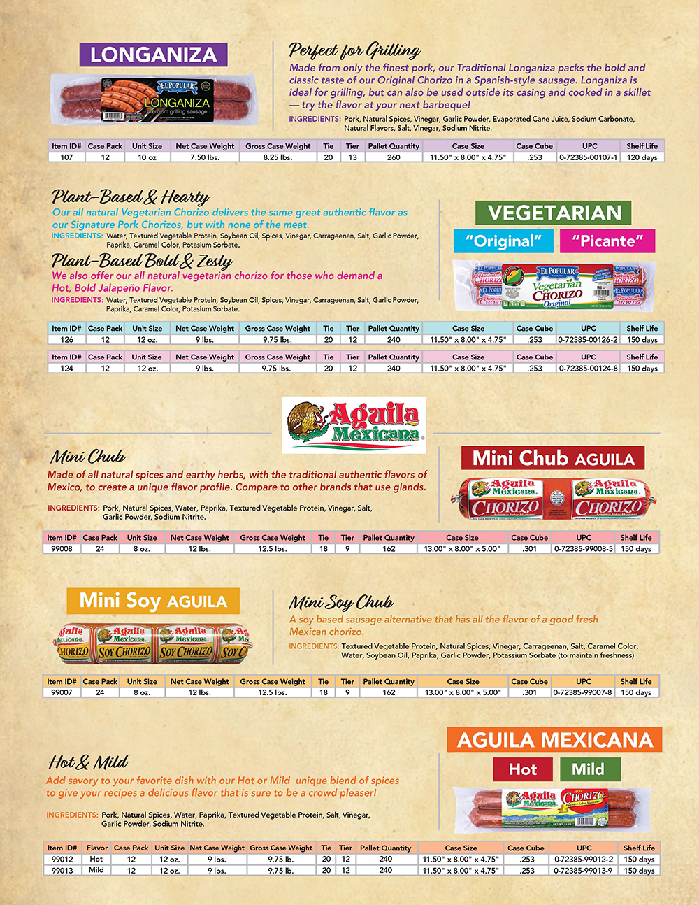 El Popular food service brochure page 4