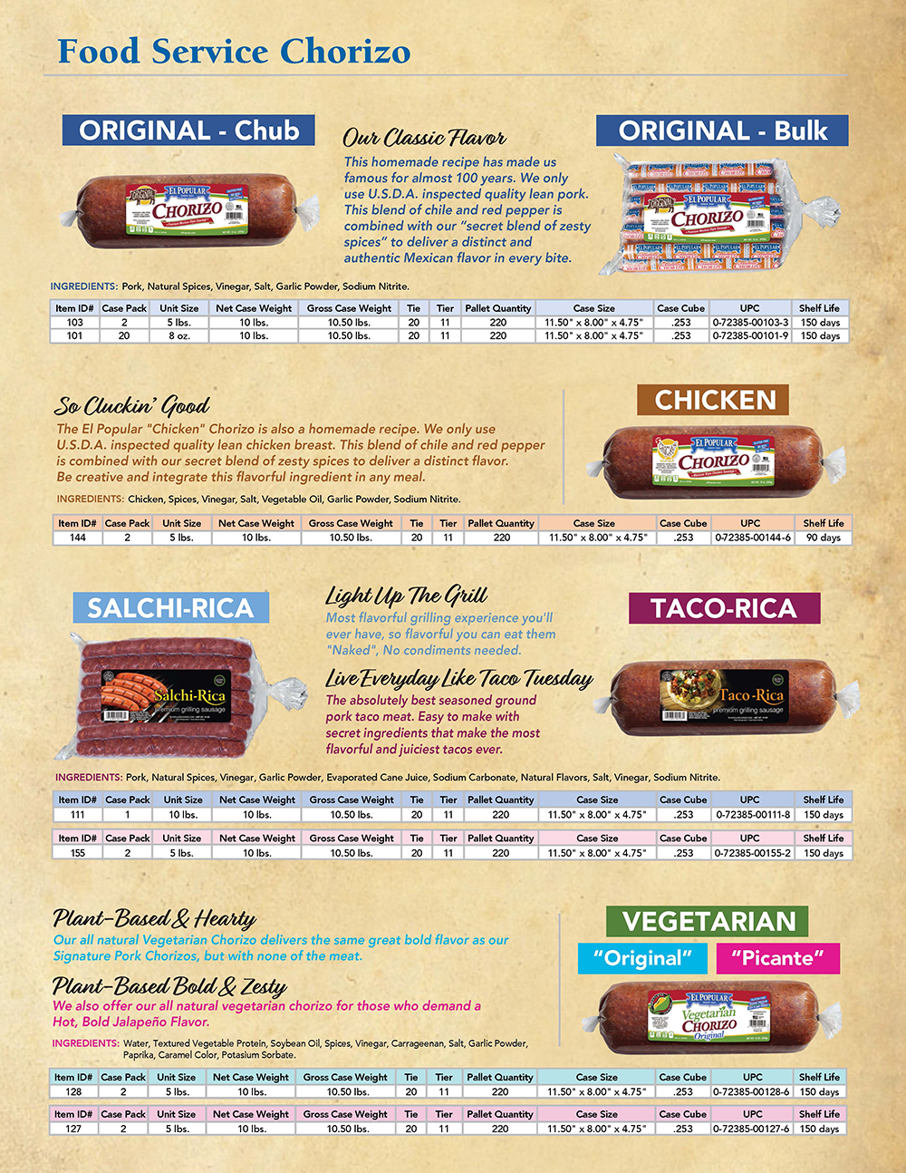 El Popular food service brochure page 5
