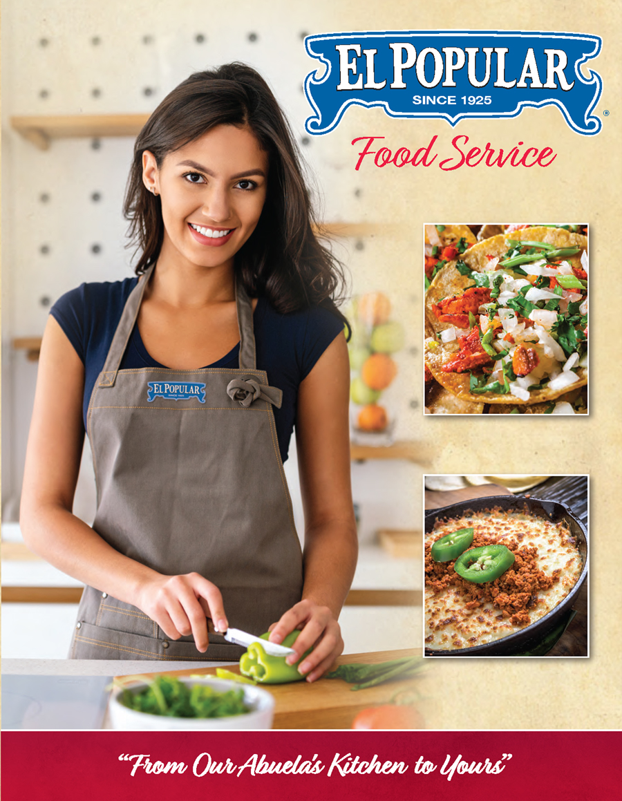 El Popular food service brochure page 1